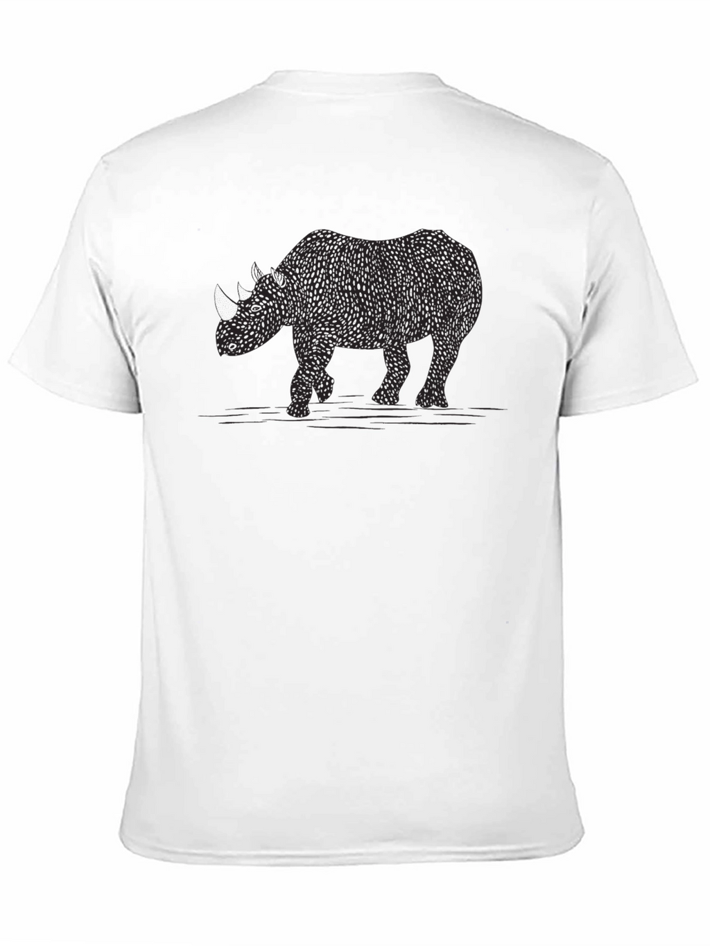 Abstract Rhino Graphic Tee - Black