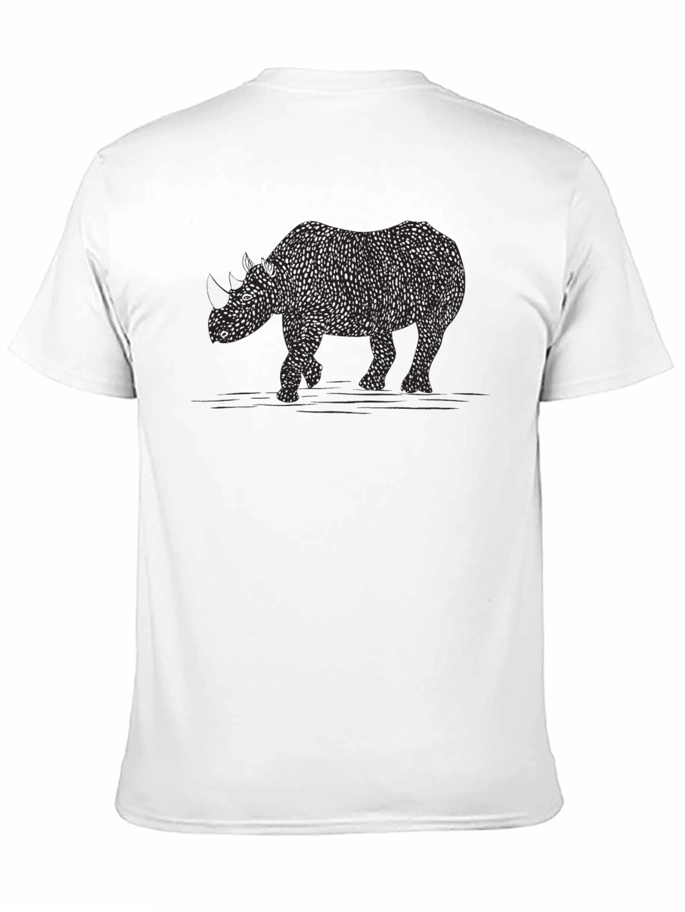 Abstract Rhino Graphic Tee - Black