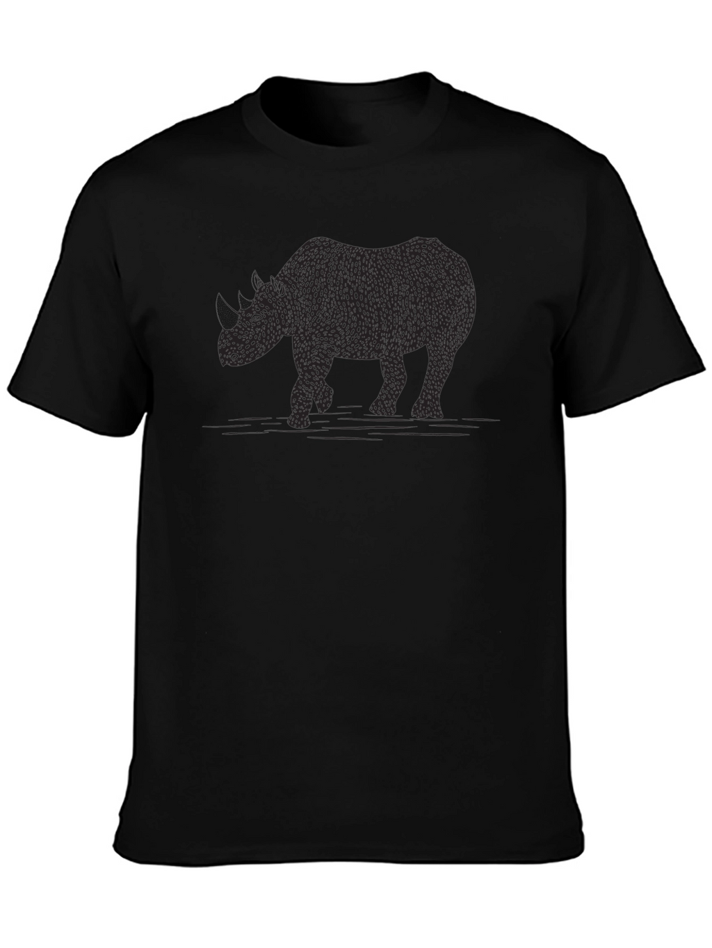 Abstract Rhino Graphic Tee - Black