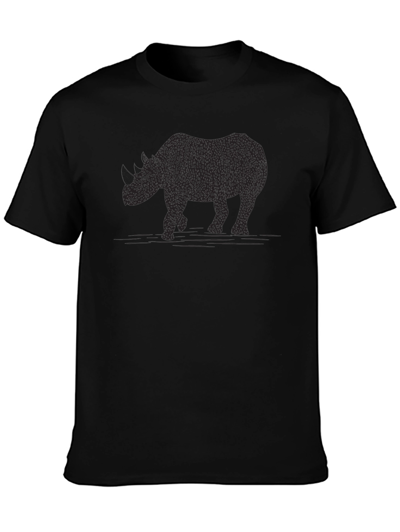 Abstract Rhino Graphic Tee - Black