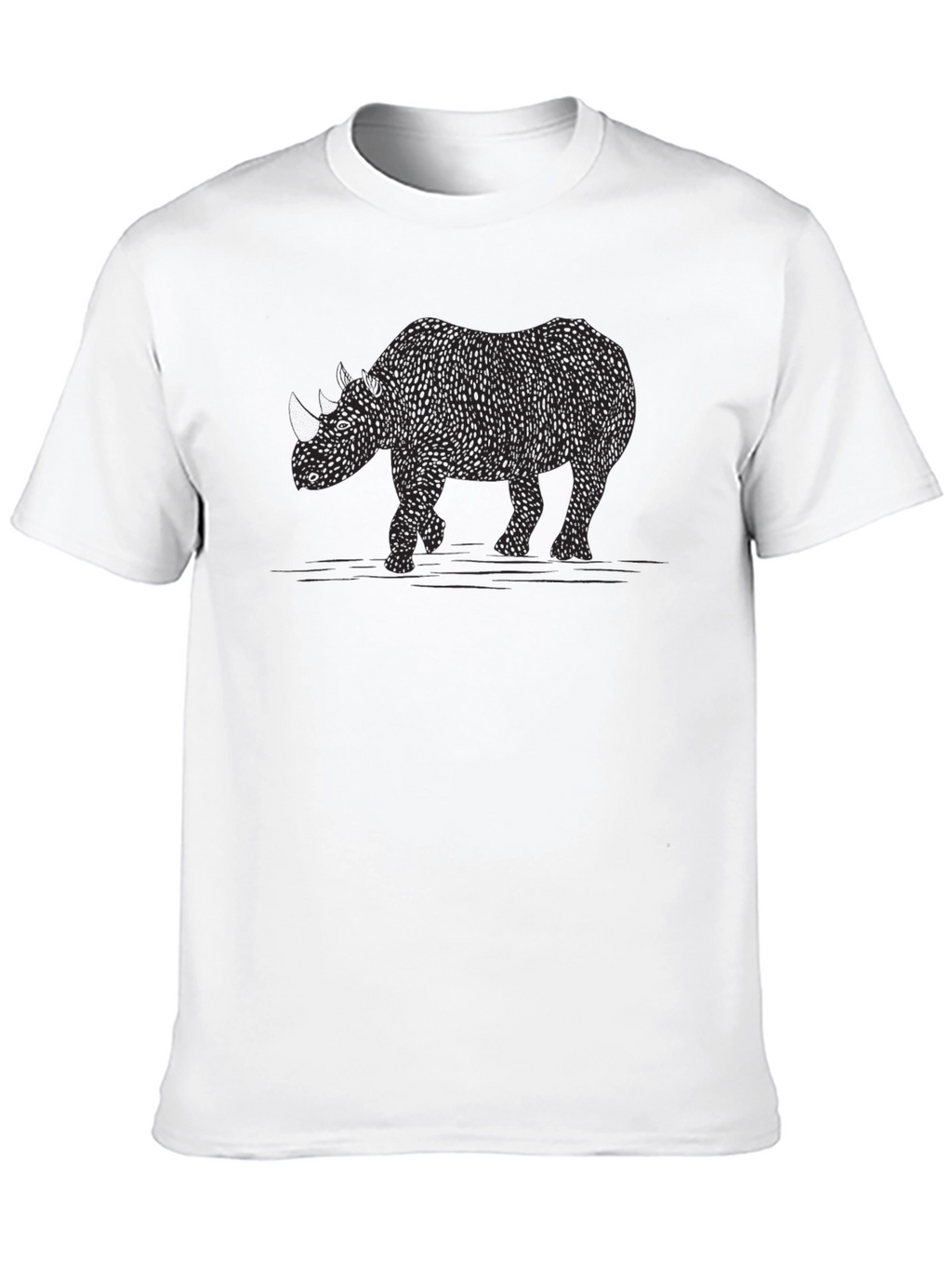 Abstract Rhino Graphic Tee - Black