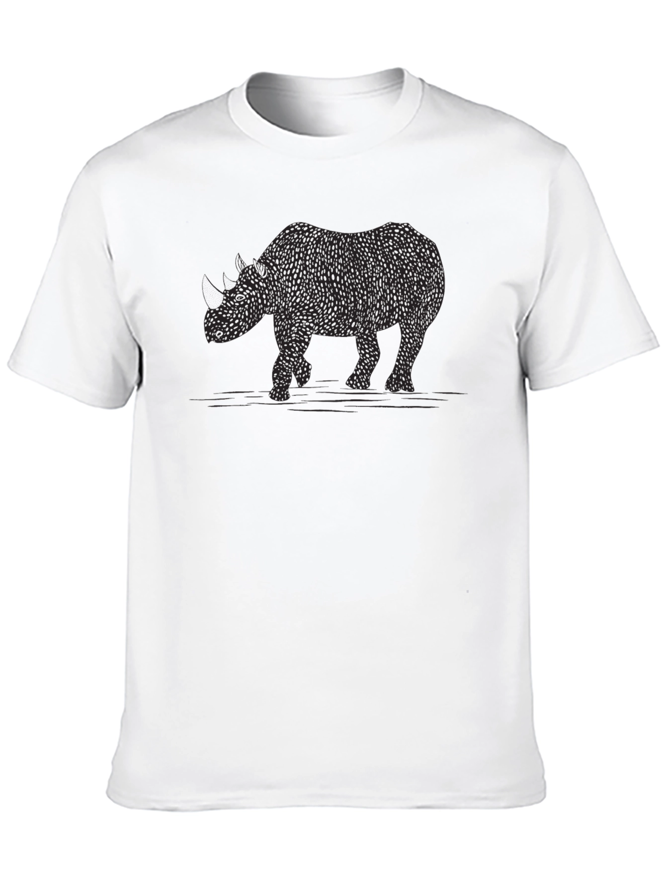 Abstract Rhino Graphic Tee - Black