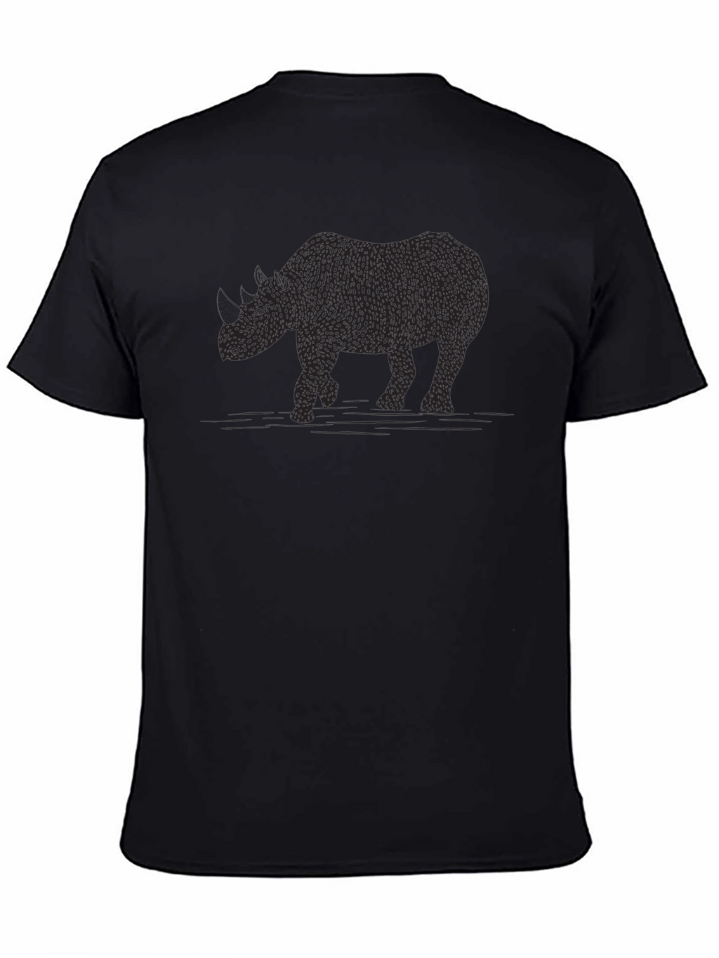 Abstract Rhino Graphic Tee - Black