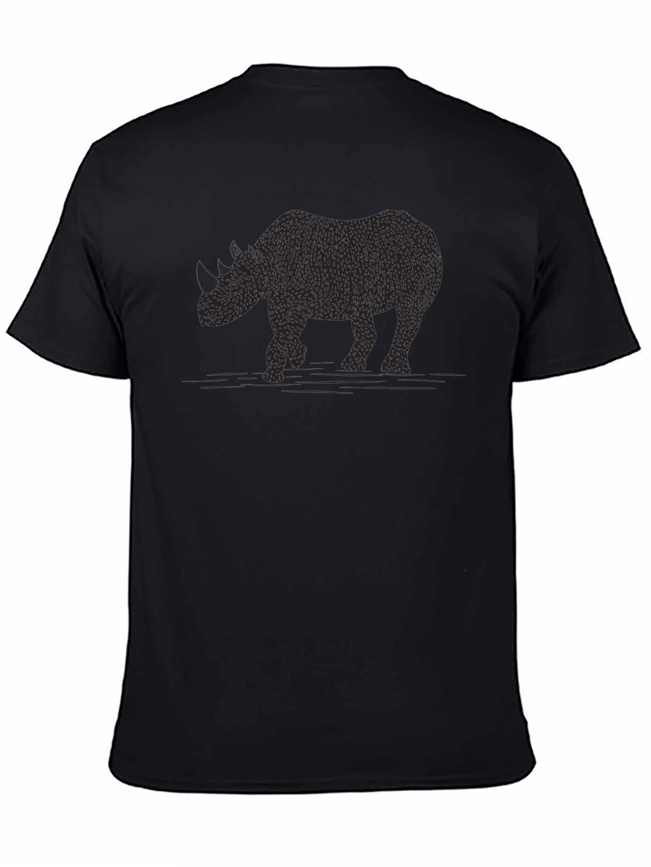 Abstract Rhino Graphic Tee - Black
