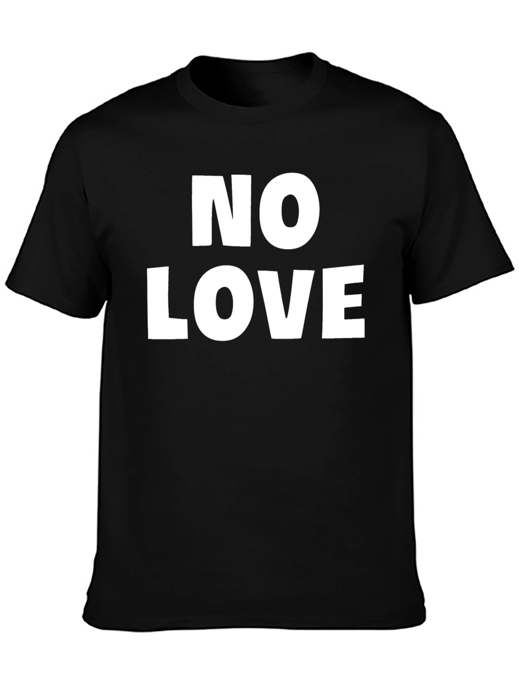 No Love Graphic Print Black T-Shirt