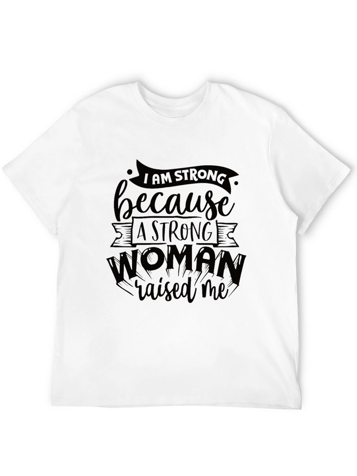 I Am Strong Black Graphic T-Shirt