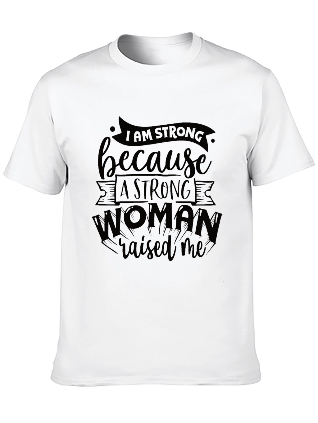 I Am Strong Black Graphic T-Shirt