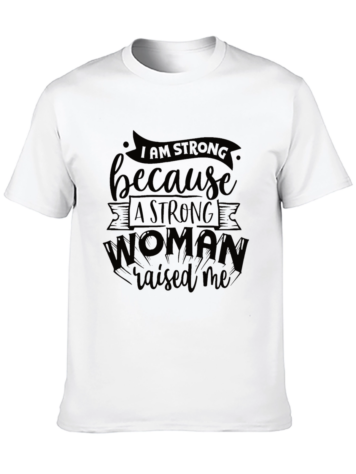 I Am Strong Black Graphic T-Shirt