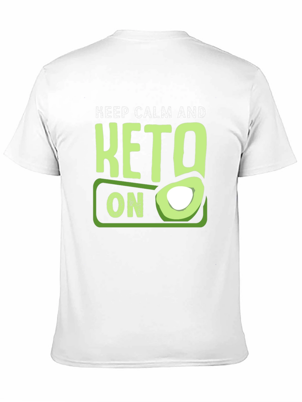 Keep Calm and Keto On T-Shirt Avocado Graphic Tee