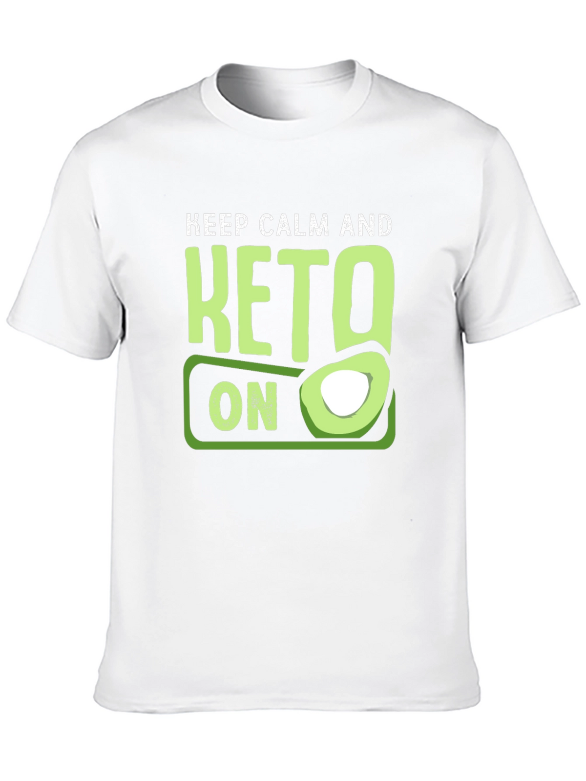 Keep Calm and Keto On T-Shirt Avocado Graphic Tee