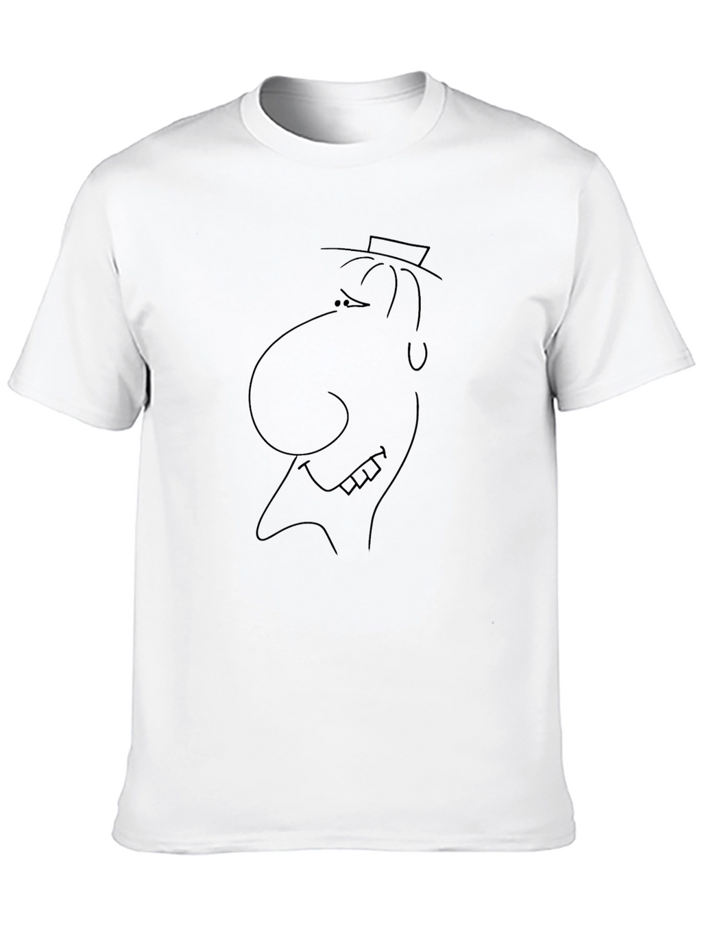 Cartoon Face Black T-Shirt