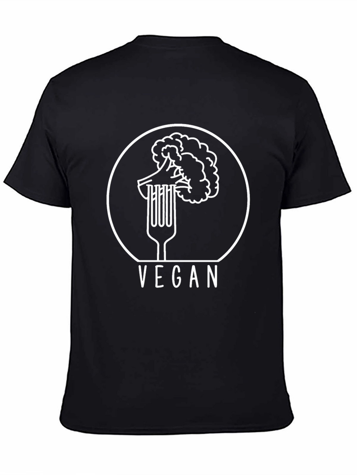 Vegan T-Shirt with Broccoli Fork Design