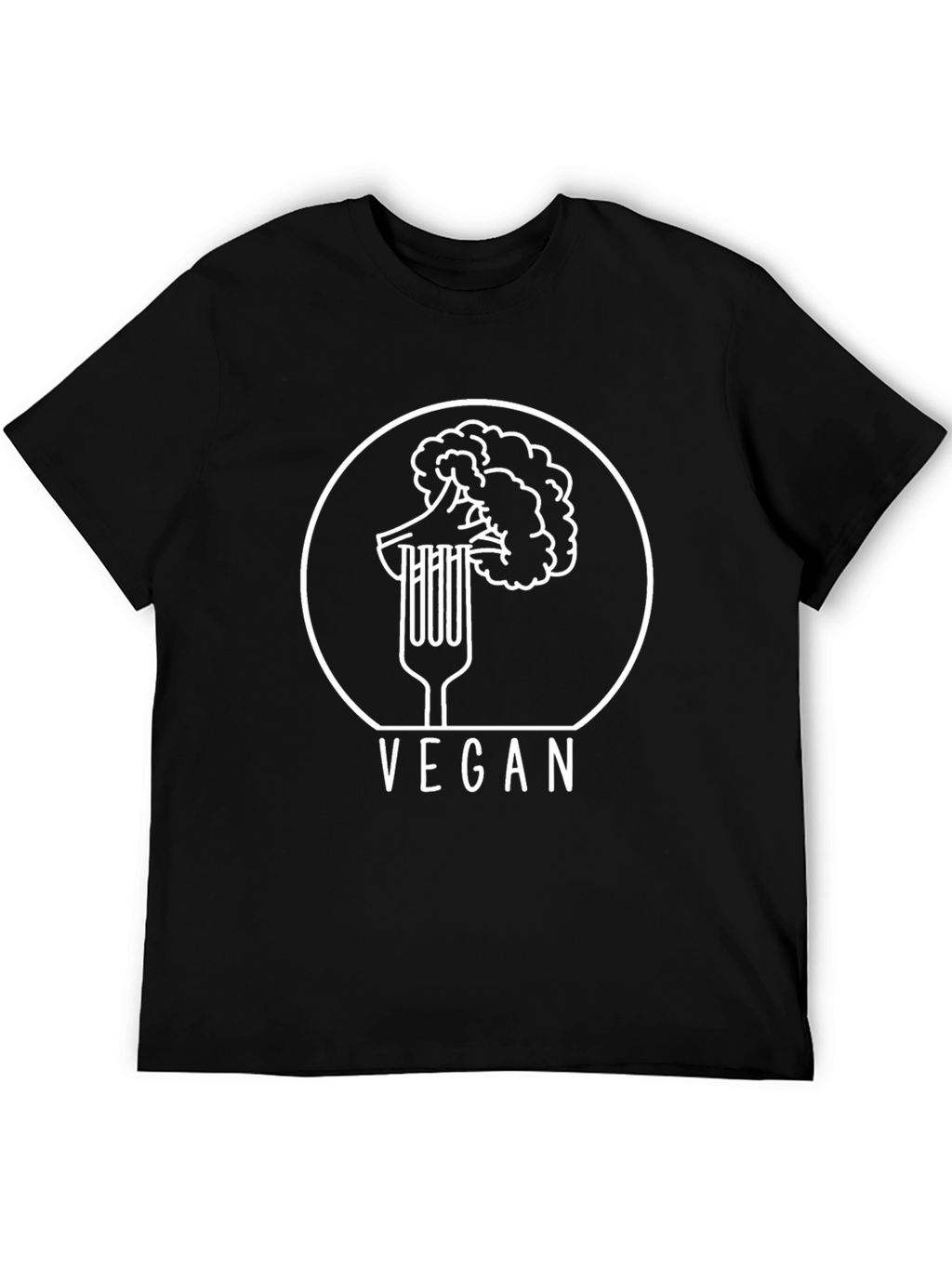 Vegan T-Shirt with Broccoli Fork Design