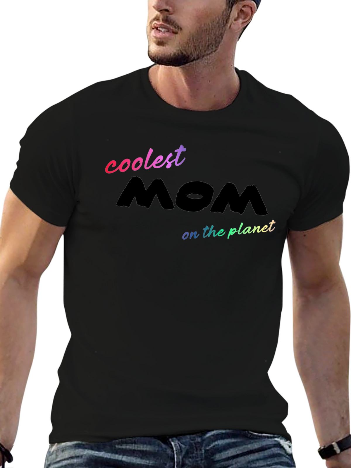 Coolest Mom on the Planet Black T-Shirt