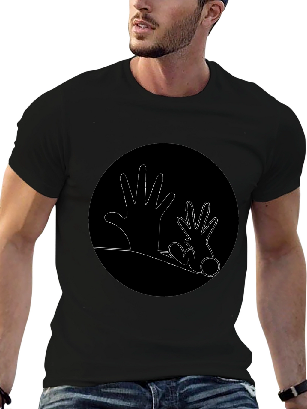 Hands Graphic Black T-Shirt