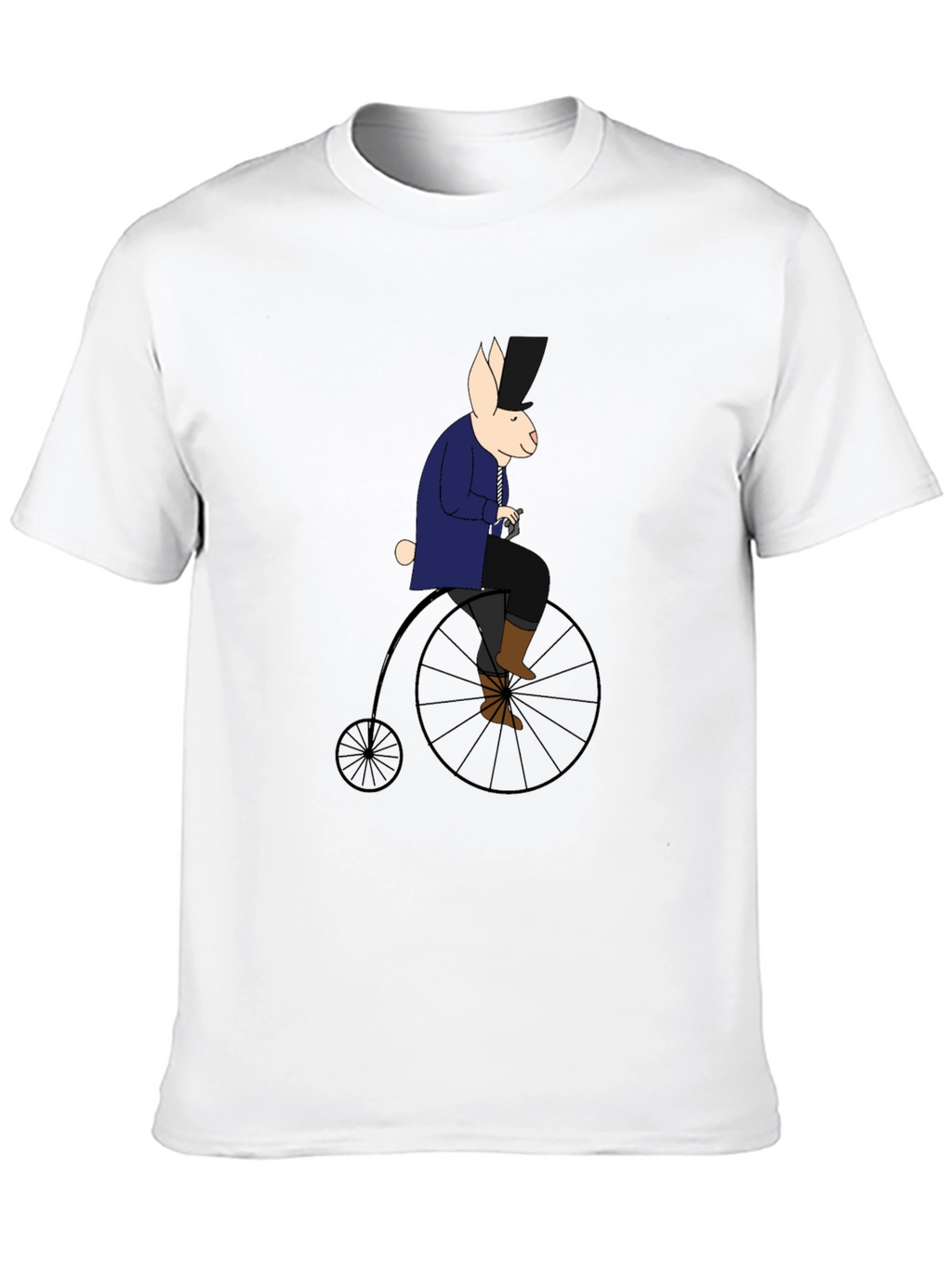 Rabbit on Penny Farthing T-Shirt