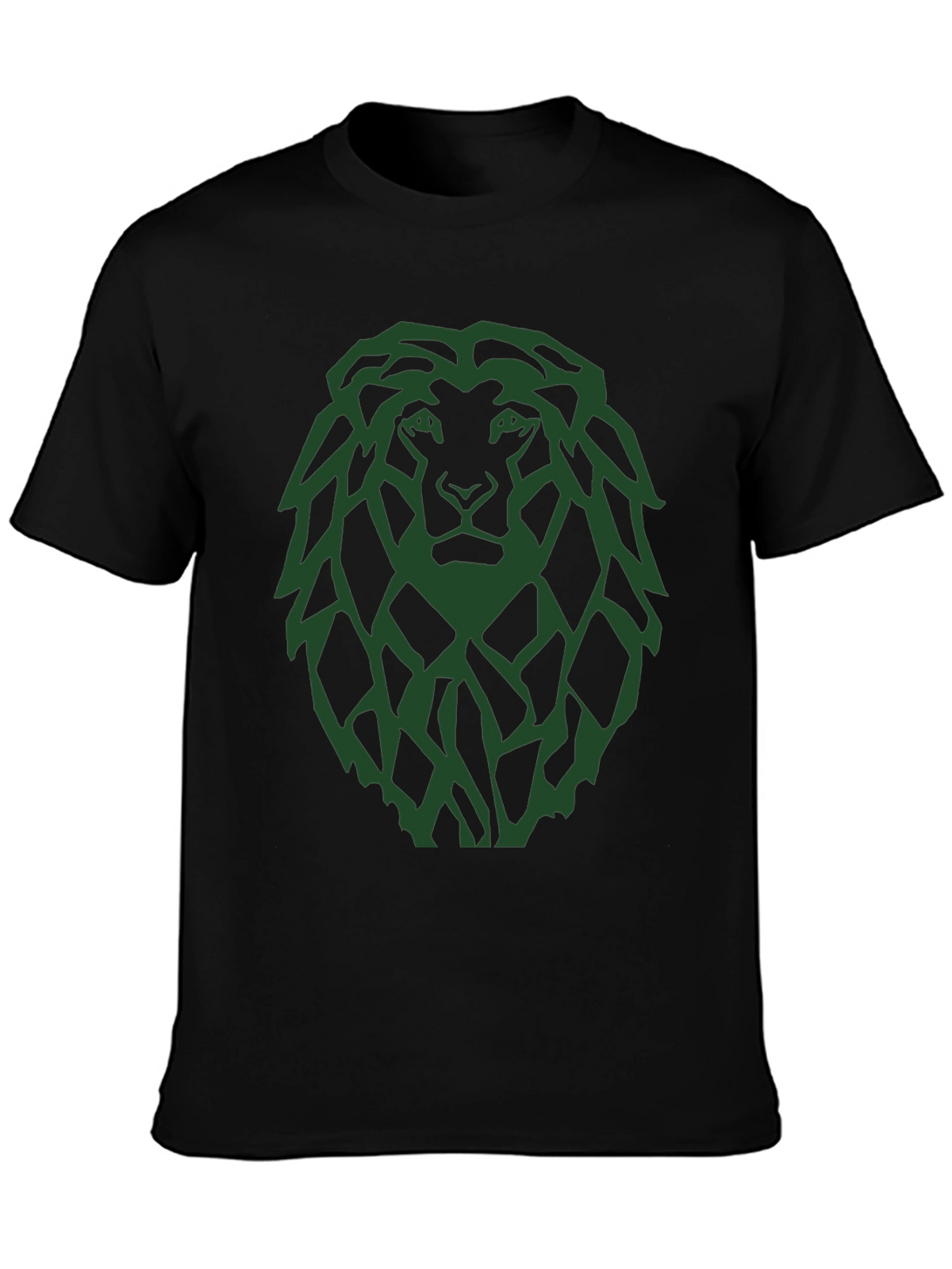 Lion Graphic Tee - Modern Green Print