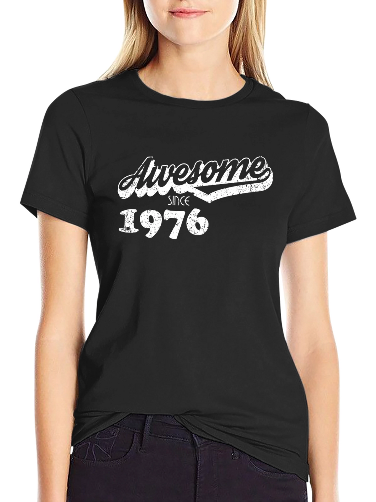 Awesome Since 1976 Black Graphic Tee
