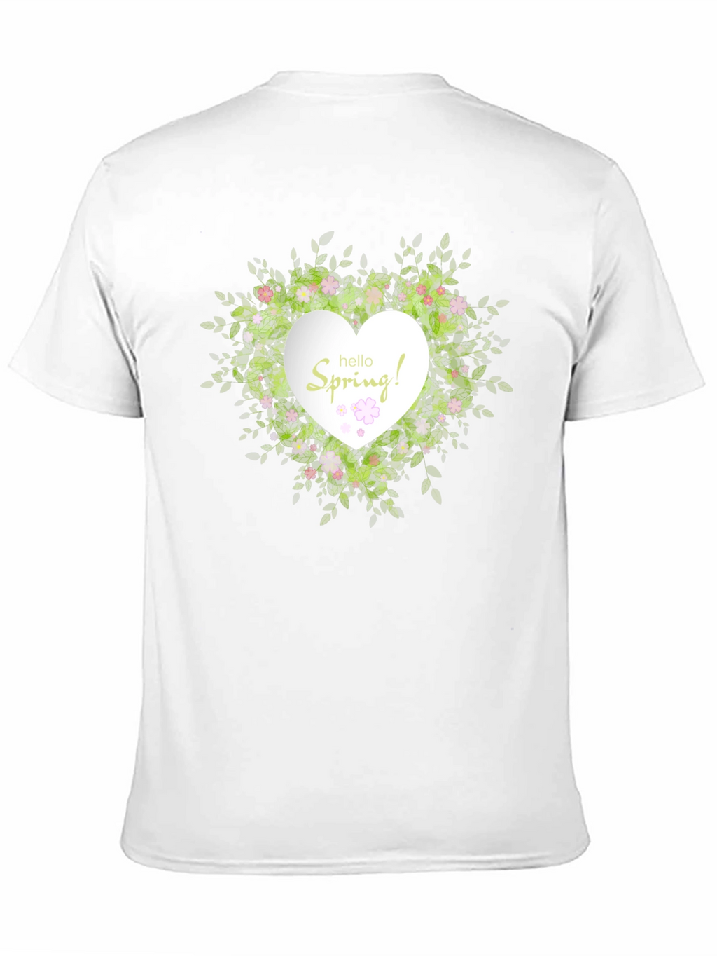 Spring Floral Heart T-Shirt - Black Cotton Tee