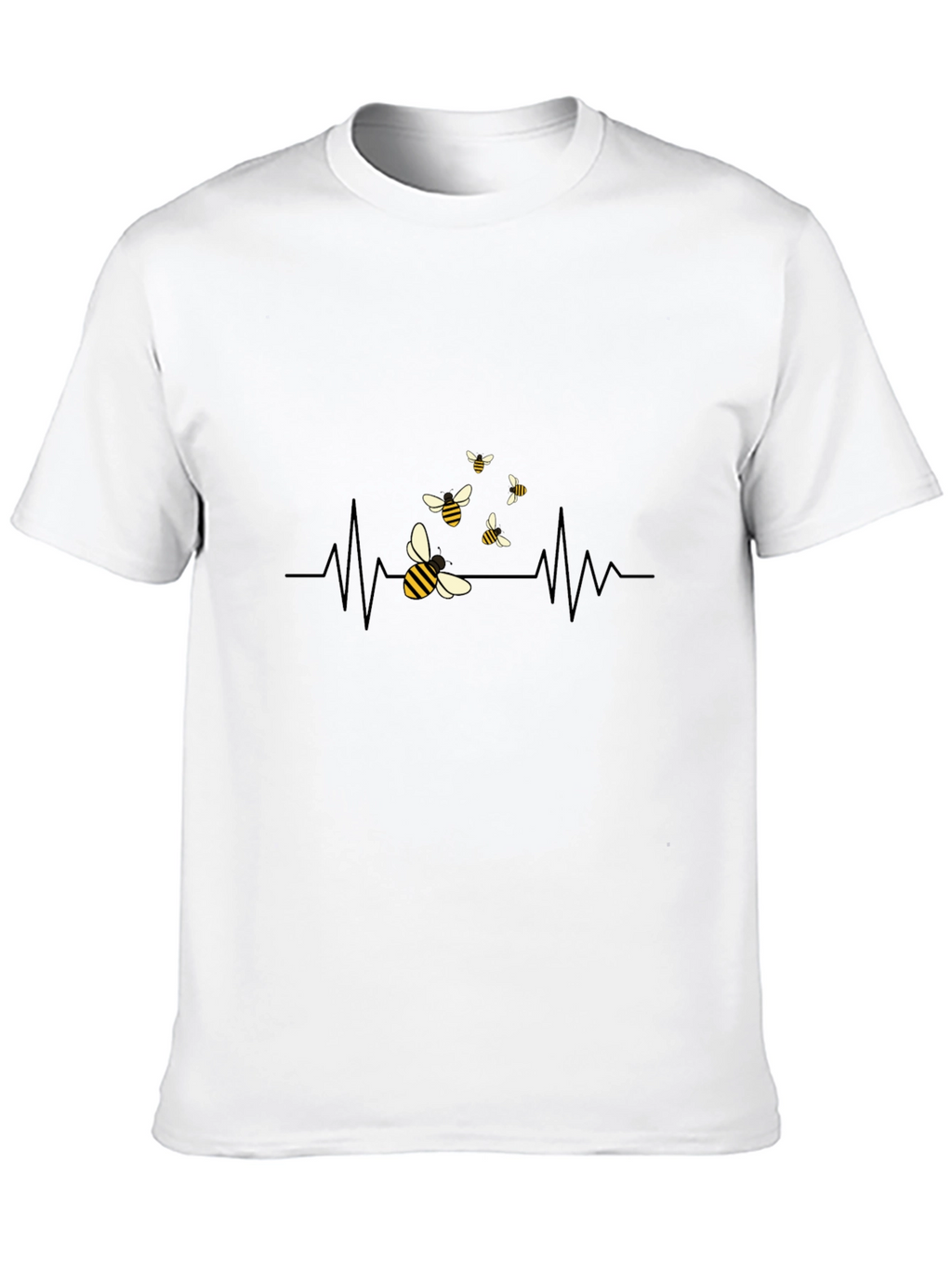 Bee Heartbeat T-Shirt - Black Graphic Tee