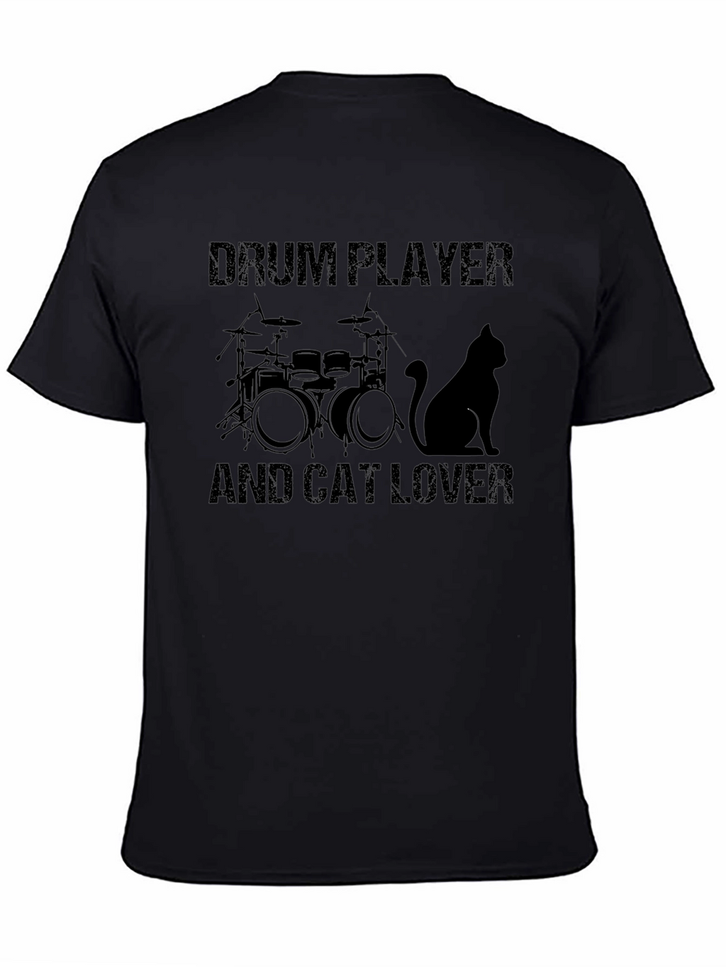 Drum Player & Cat Lover Graphic Tee