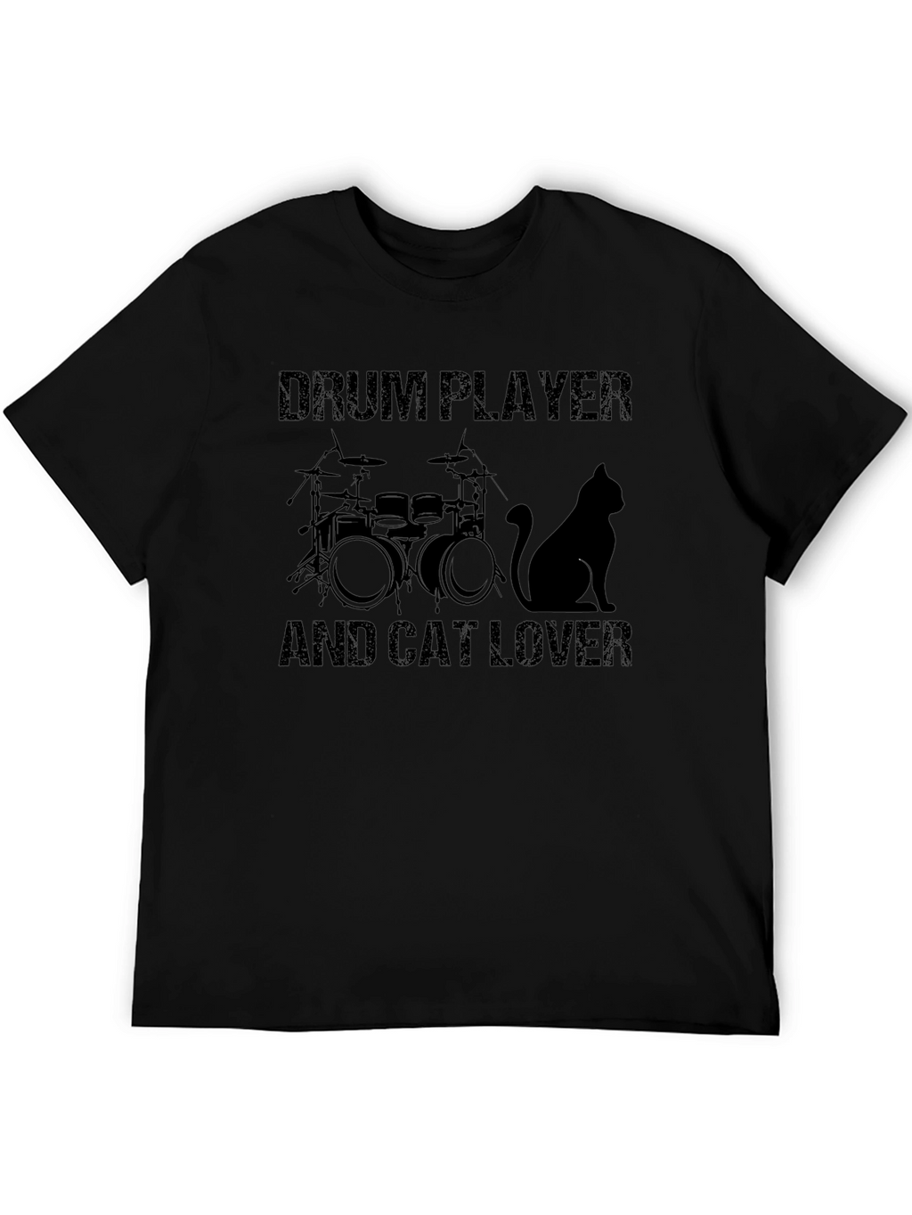 Drum Player & Cat Lover Graphic Tee