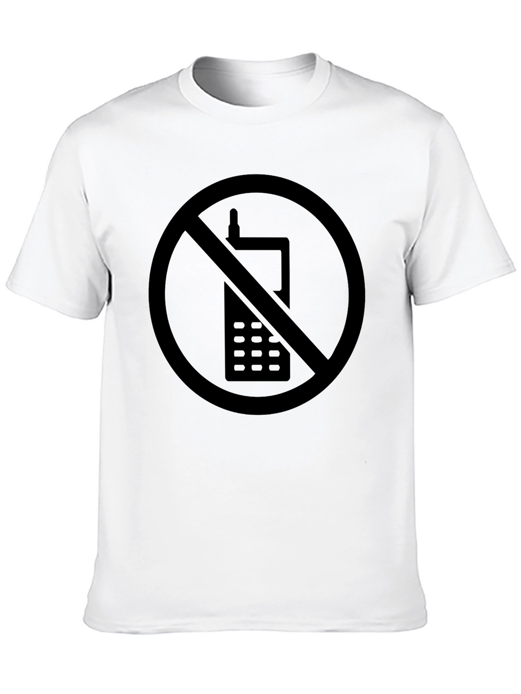 No Cellphone Zone Black T-Shirt - Modern Statement Tee