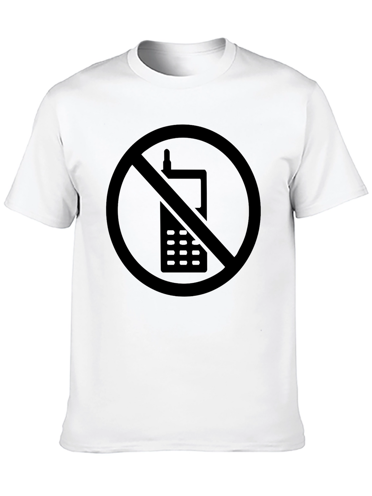 No Cellphone Zone Black T-Shirt - Modern Statement Tee