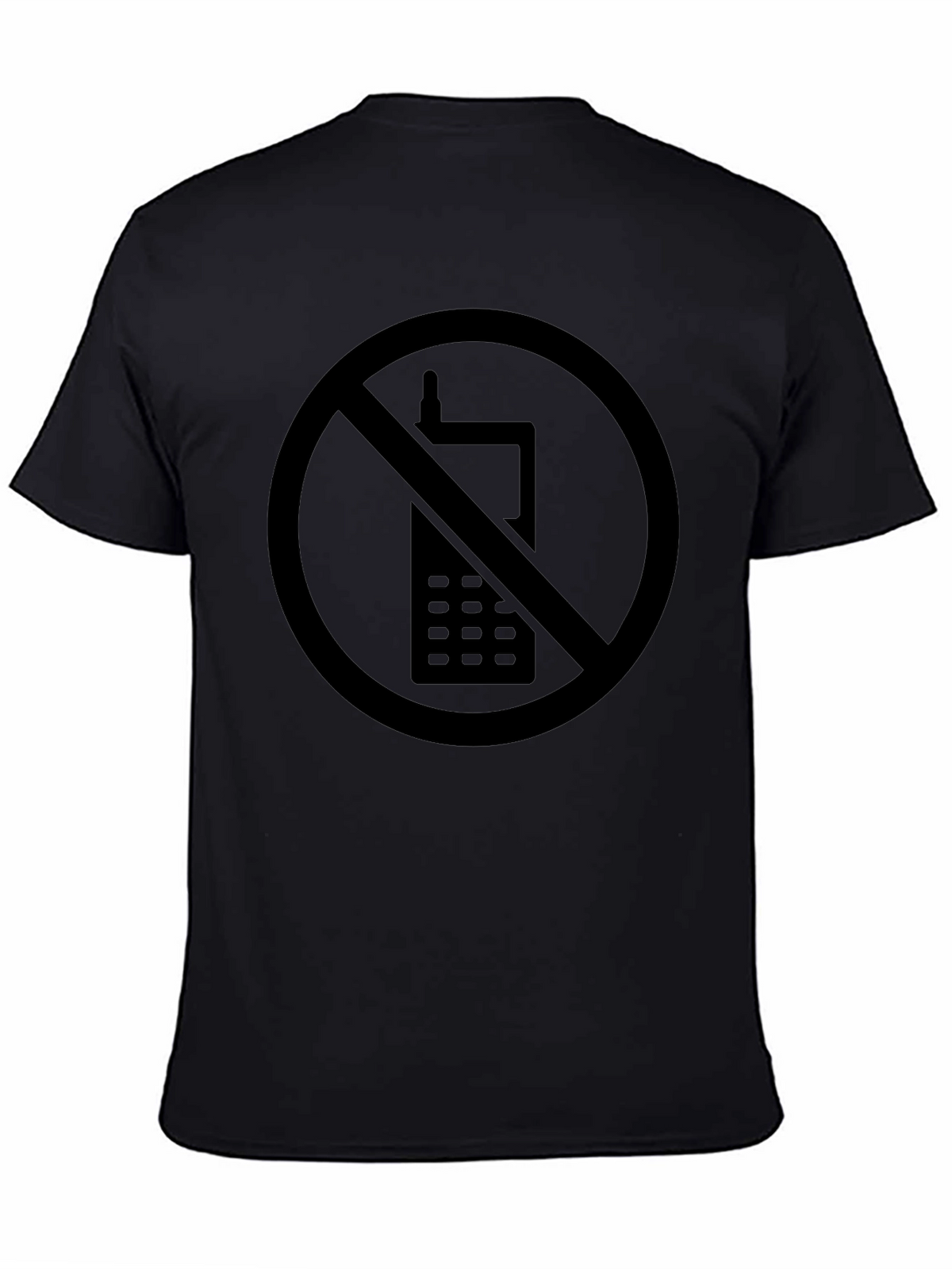 No Cellphone Zone Black T-Shirt - Modern Statement Tee