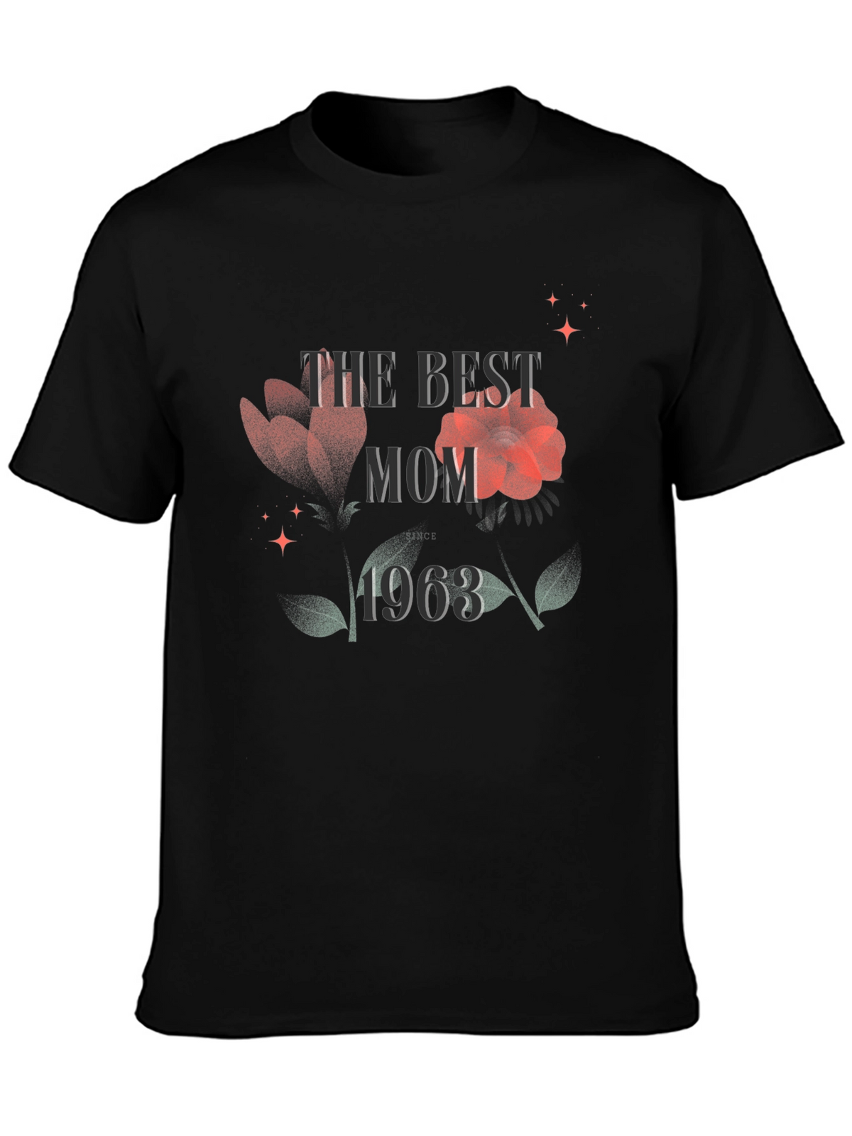 Best Mom 1963 Floral Graphic T-Shirt