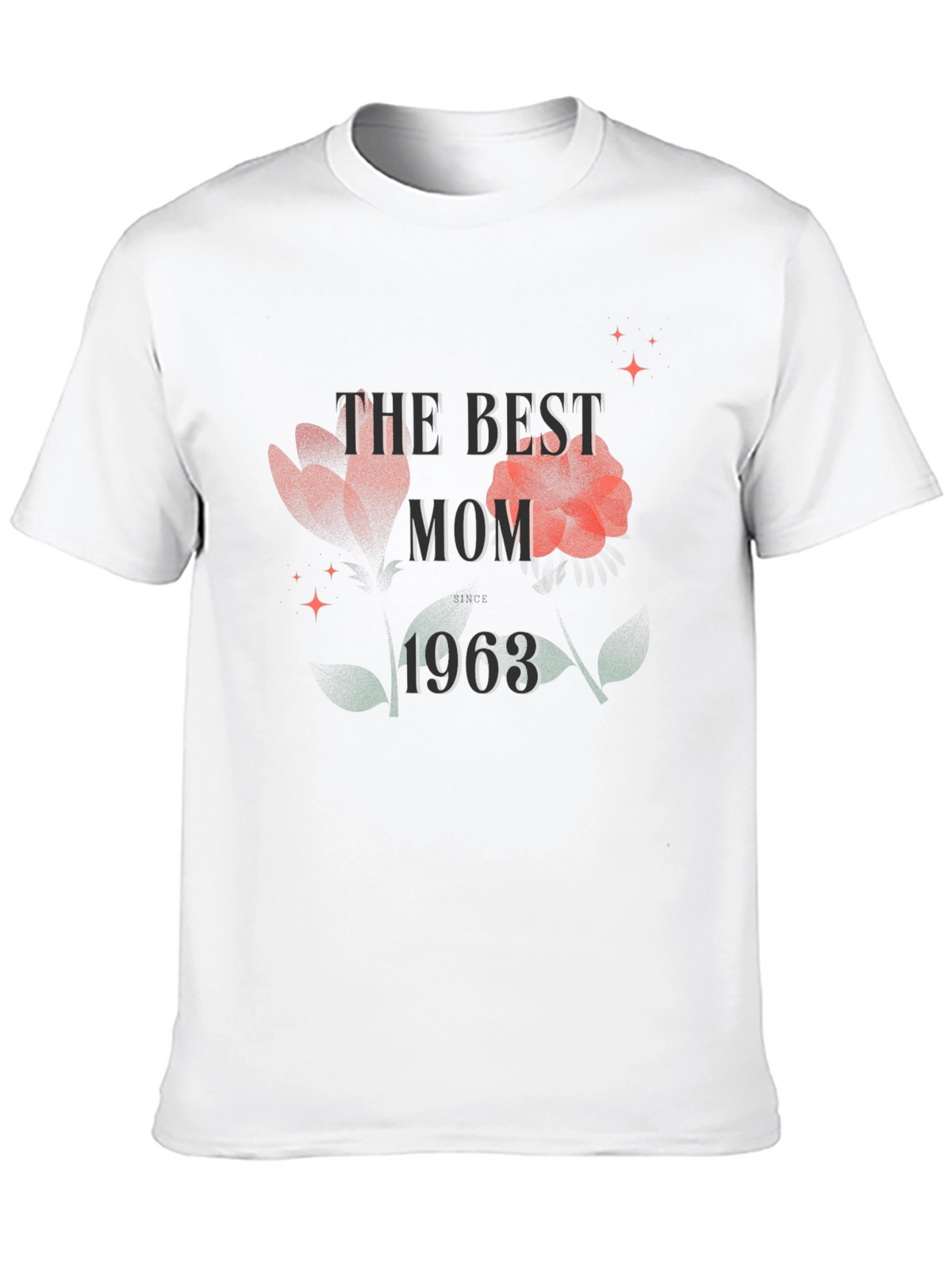 Best Mom 1963 Floral Graphic T-Shirt