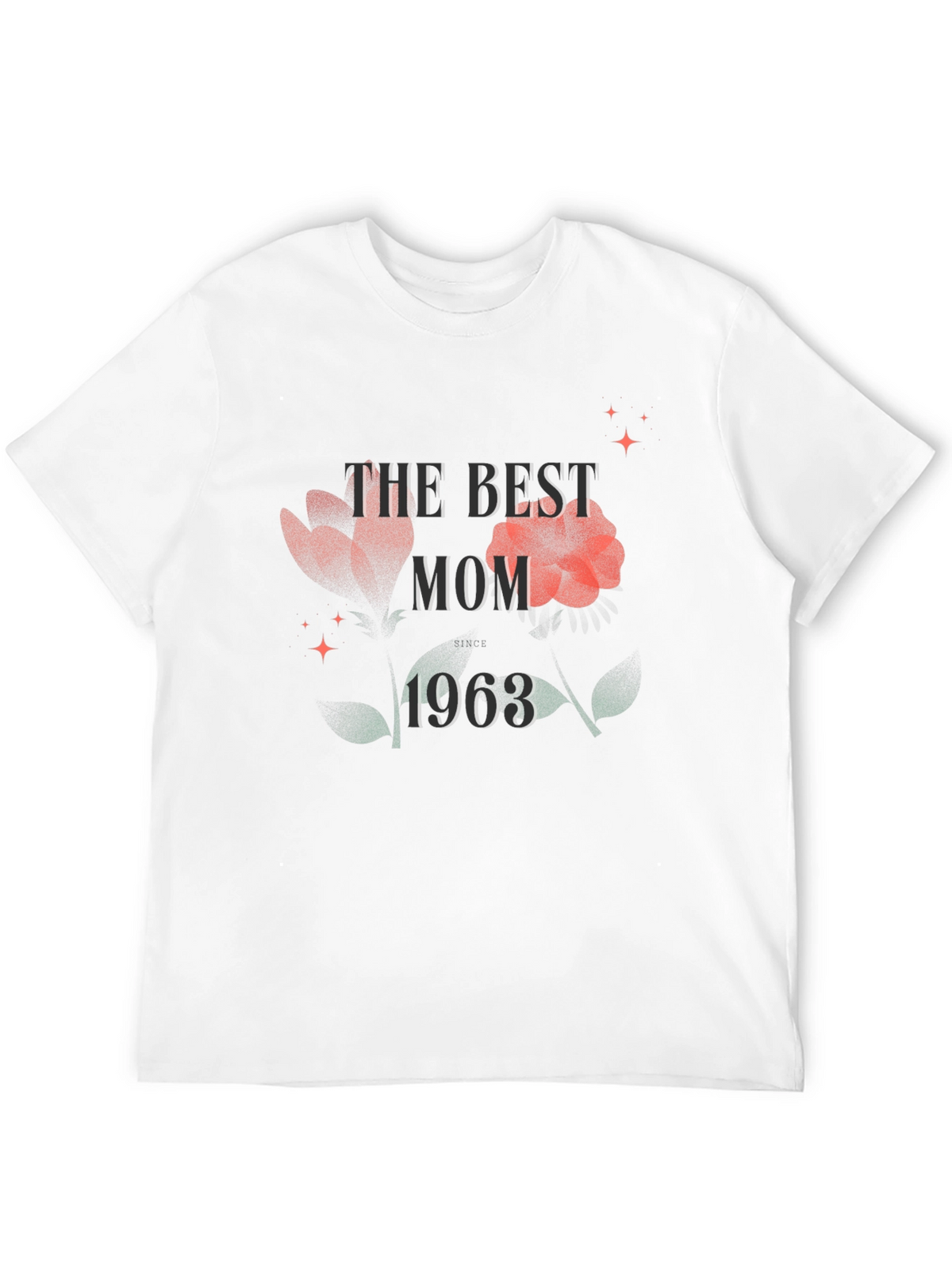 Best Mom 1963 Floral Graphic T-Shirt