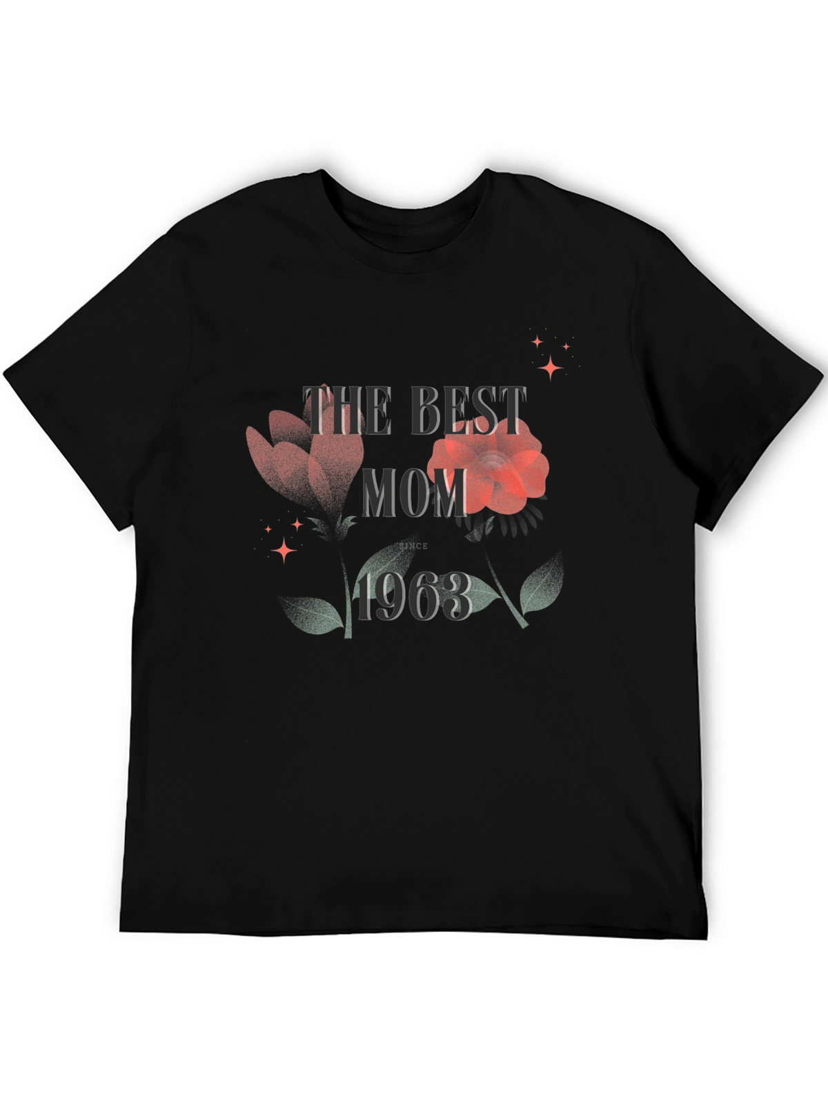 Best Mom 1963 Floral Graphic T-Shirt