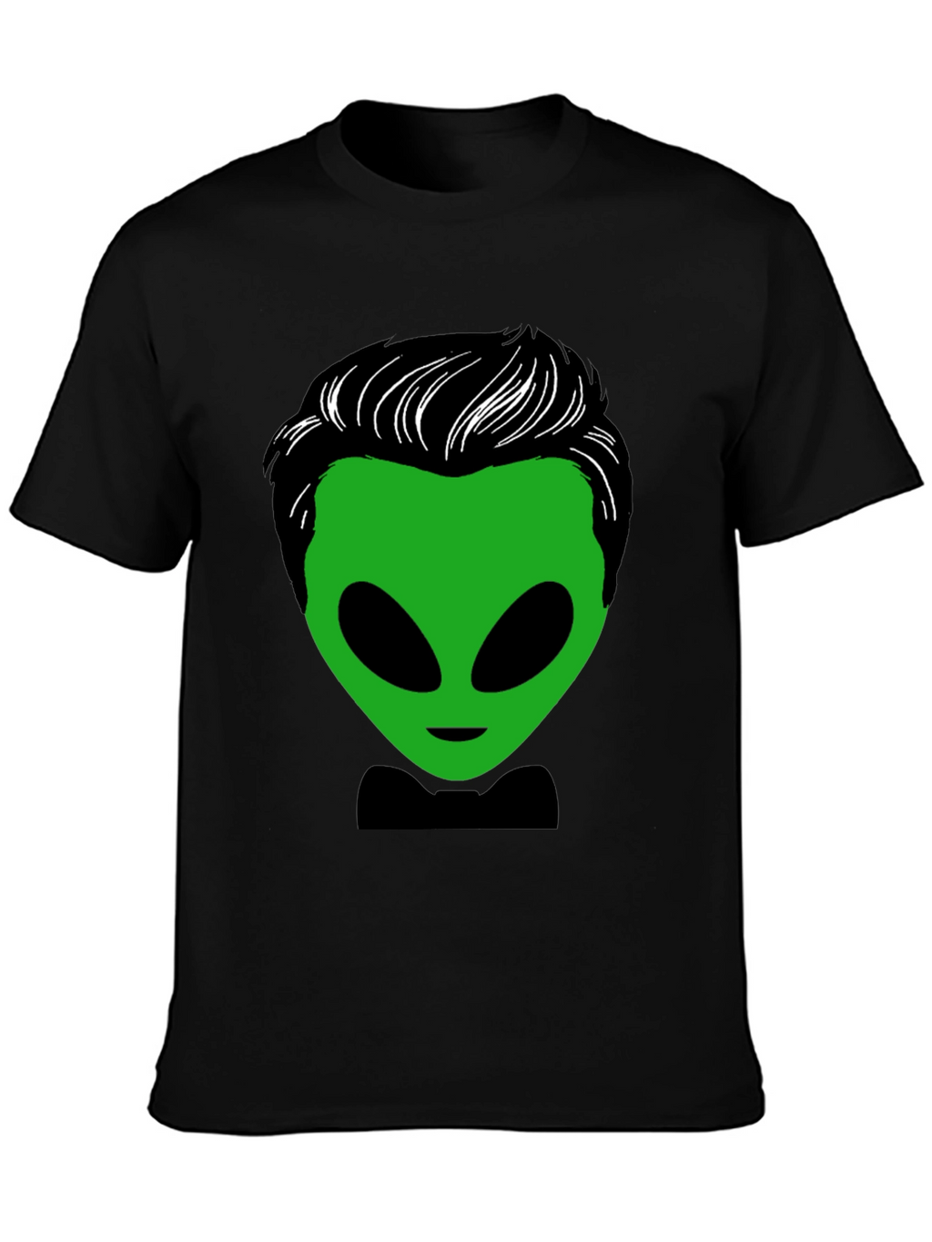 Alien with Hair T-Shirt - Unique Graphic Tee