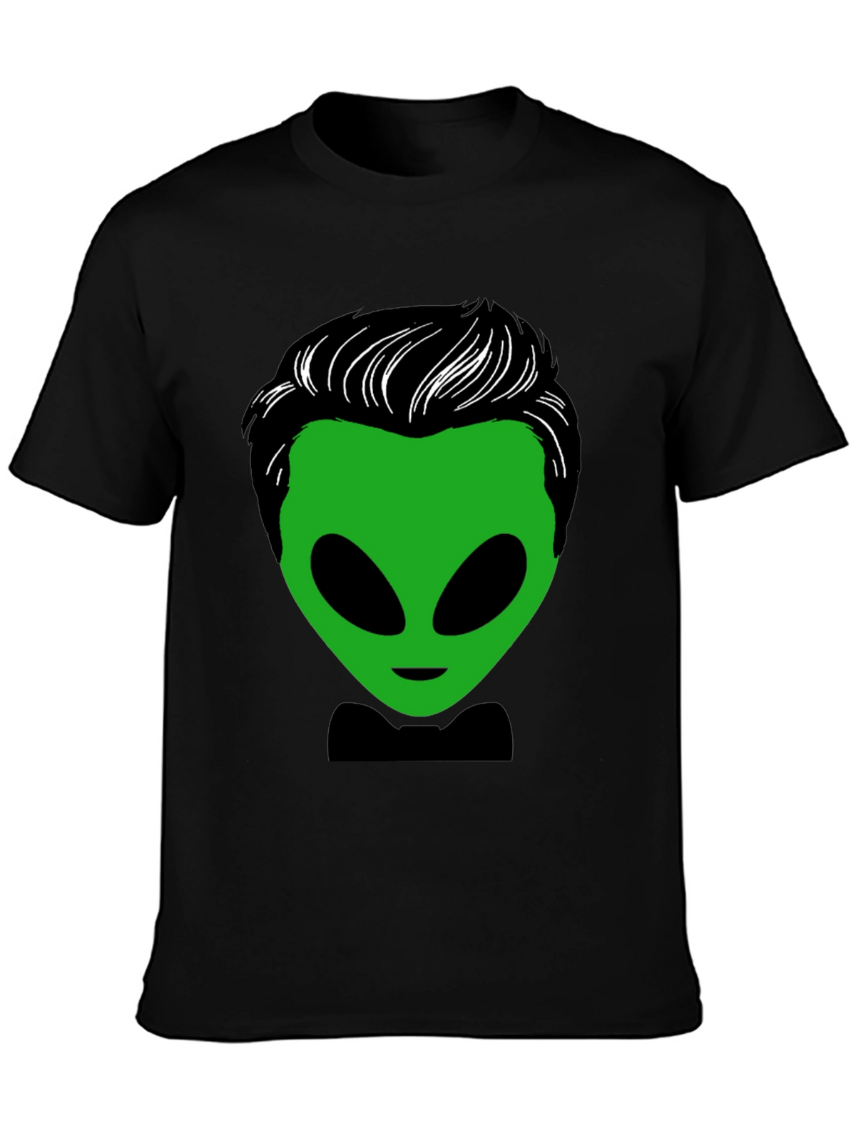 Alien with Hair T-Shirt - Unique Graphic Tee