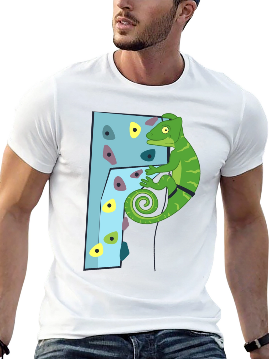 Climbing Chameleon T-Shirt - Fun Adventure Tee