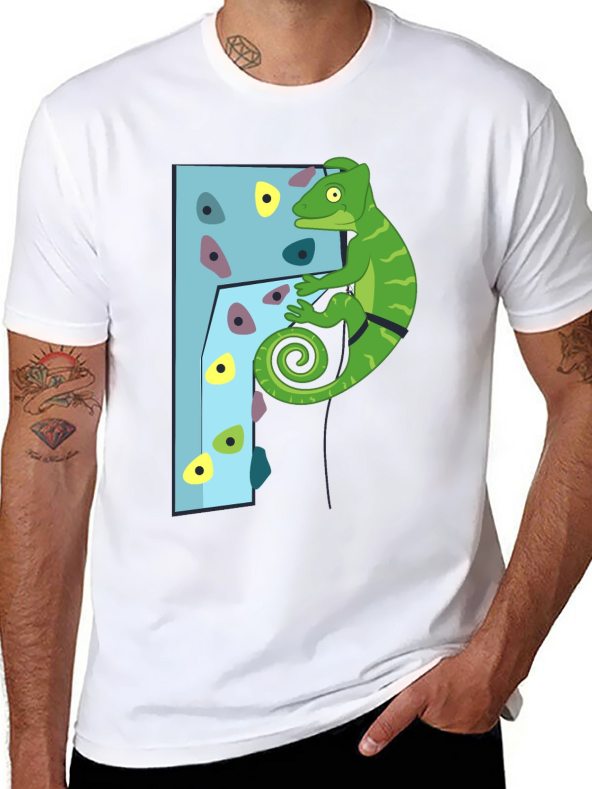 Climbing Chameleon T-Shirt - Fun Adventure Tee