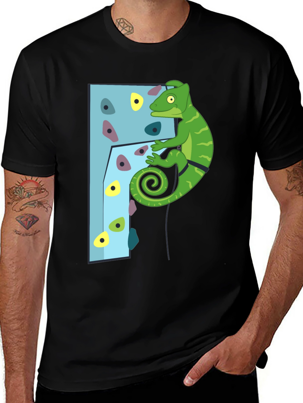 Climbing Chameleon T-Shirt - Fun Adventure Tee