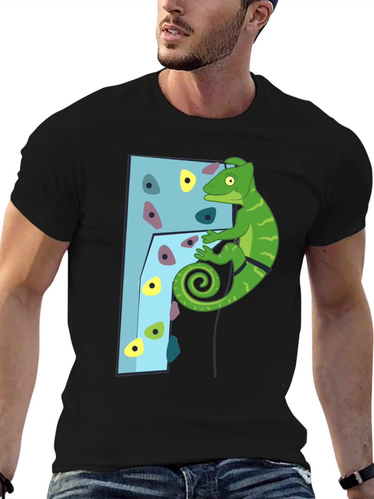 Climbing Chameleon T-Shirt - Fun Adventure Tee