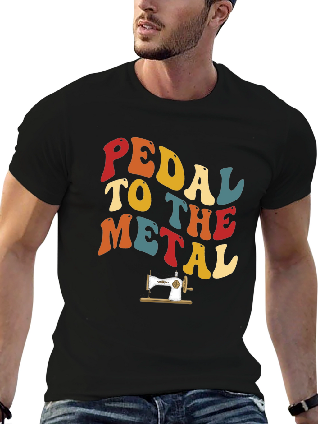 Pedal to the Metal Retro Sewing T-Shirt