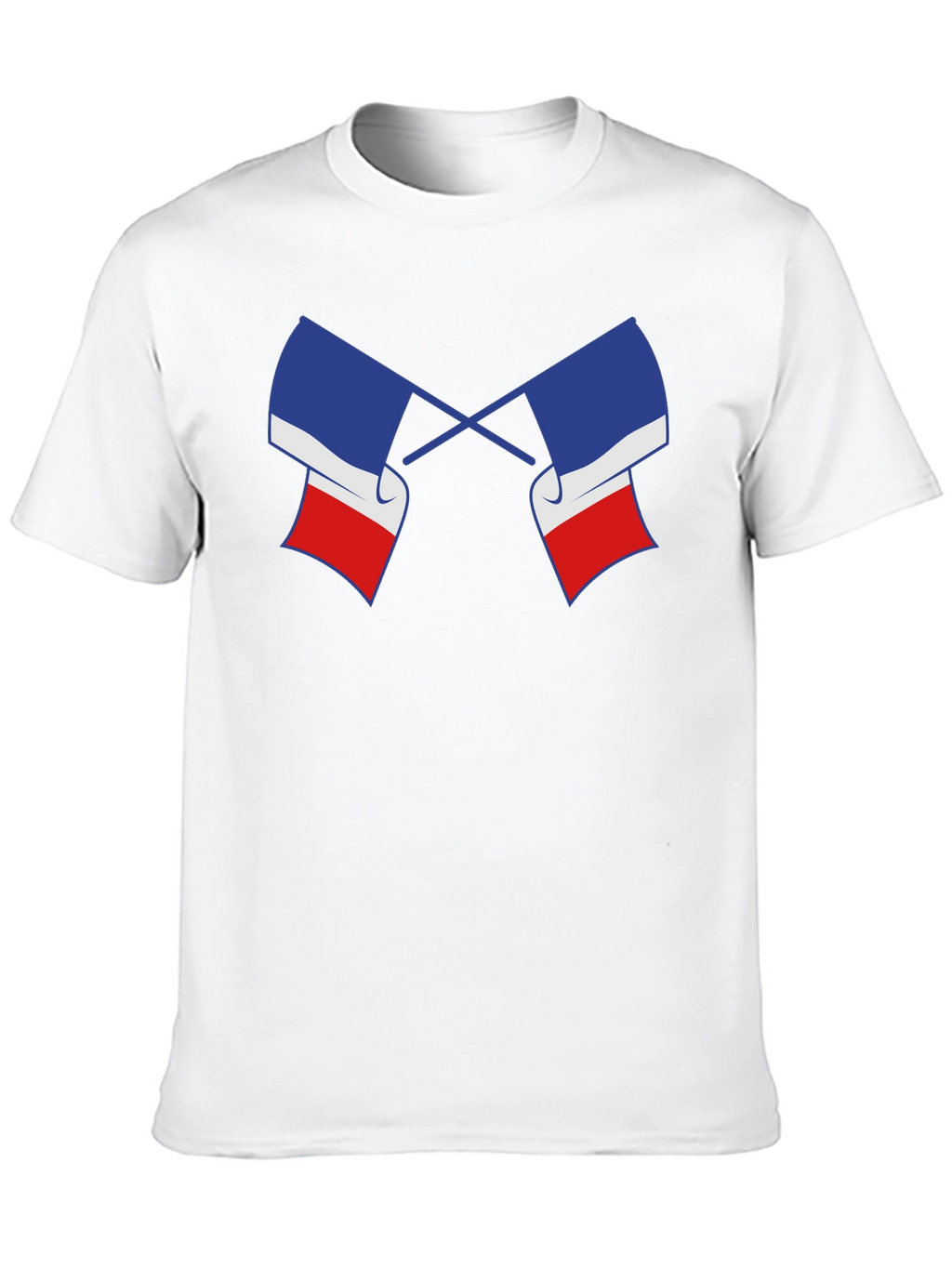 Crossed French Flag Graphic Tee