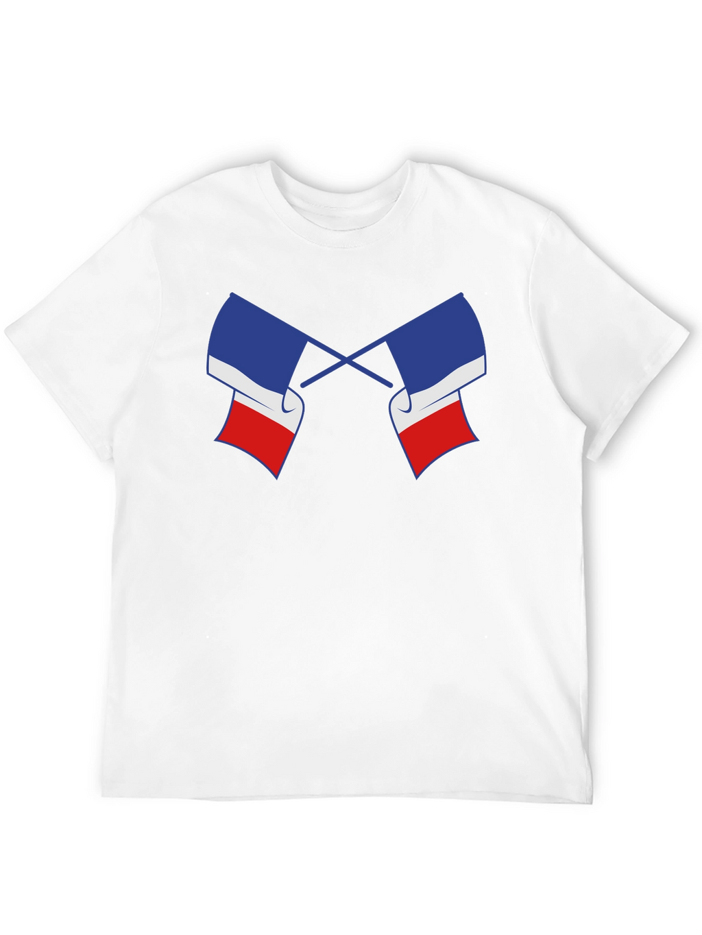 Crossed French Flag Graphic Tee