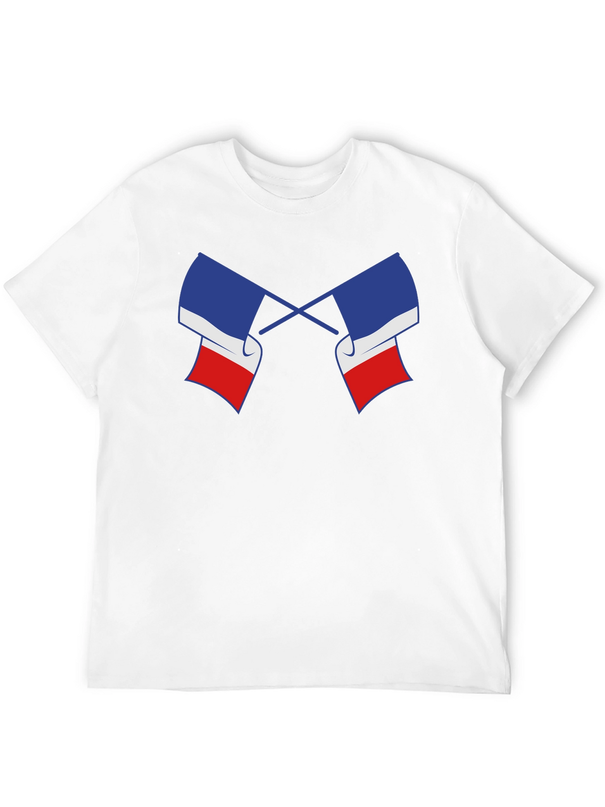 Crossed French Flag Graphic Tee