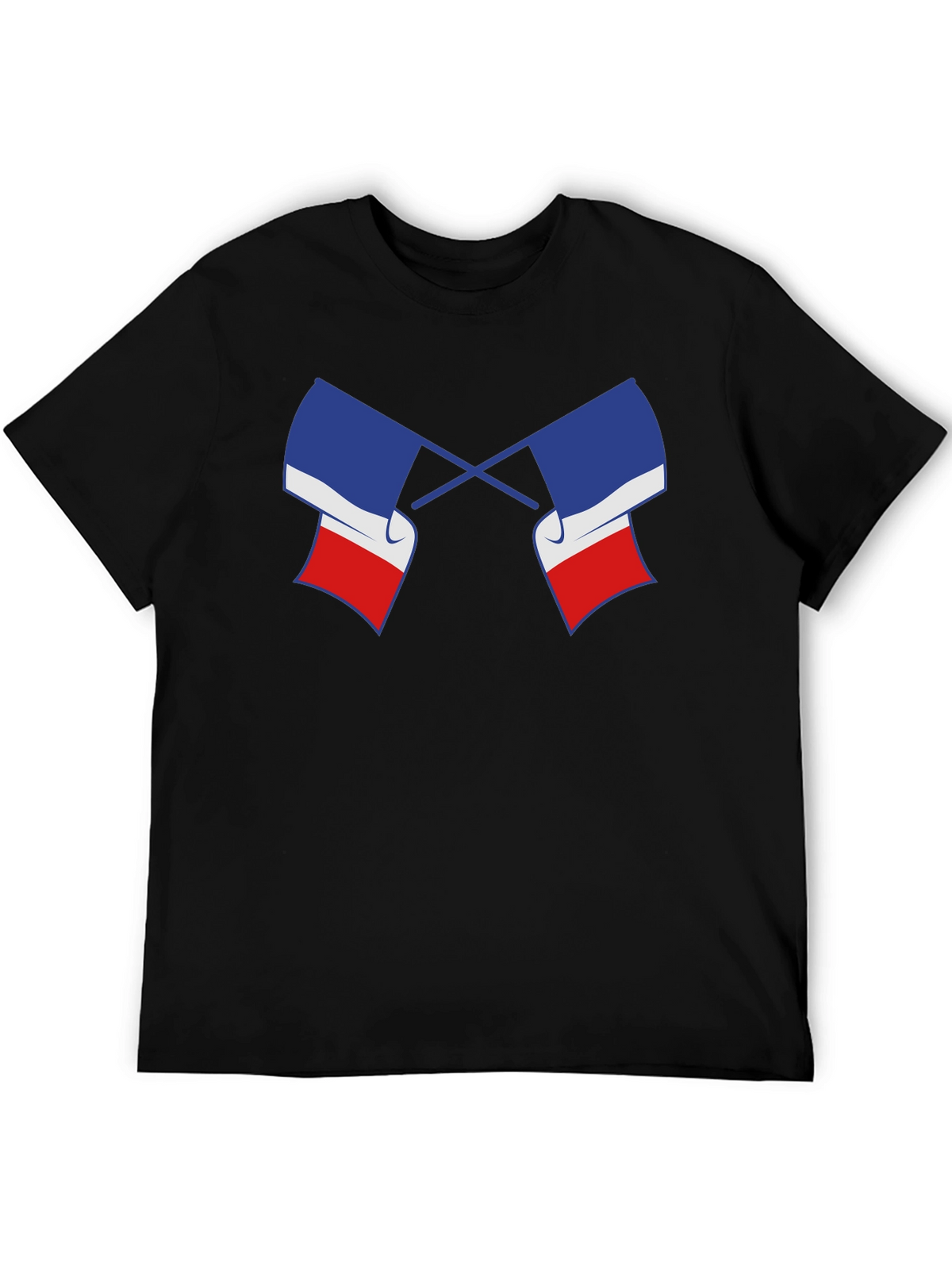 Crossed French Flag Graphic Tee