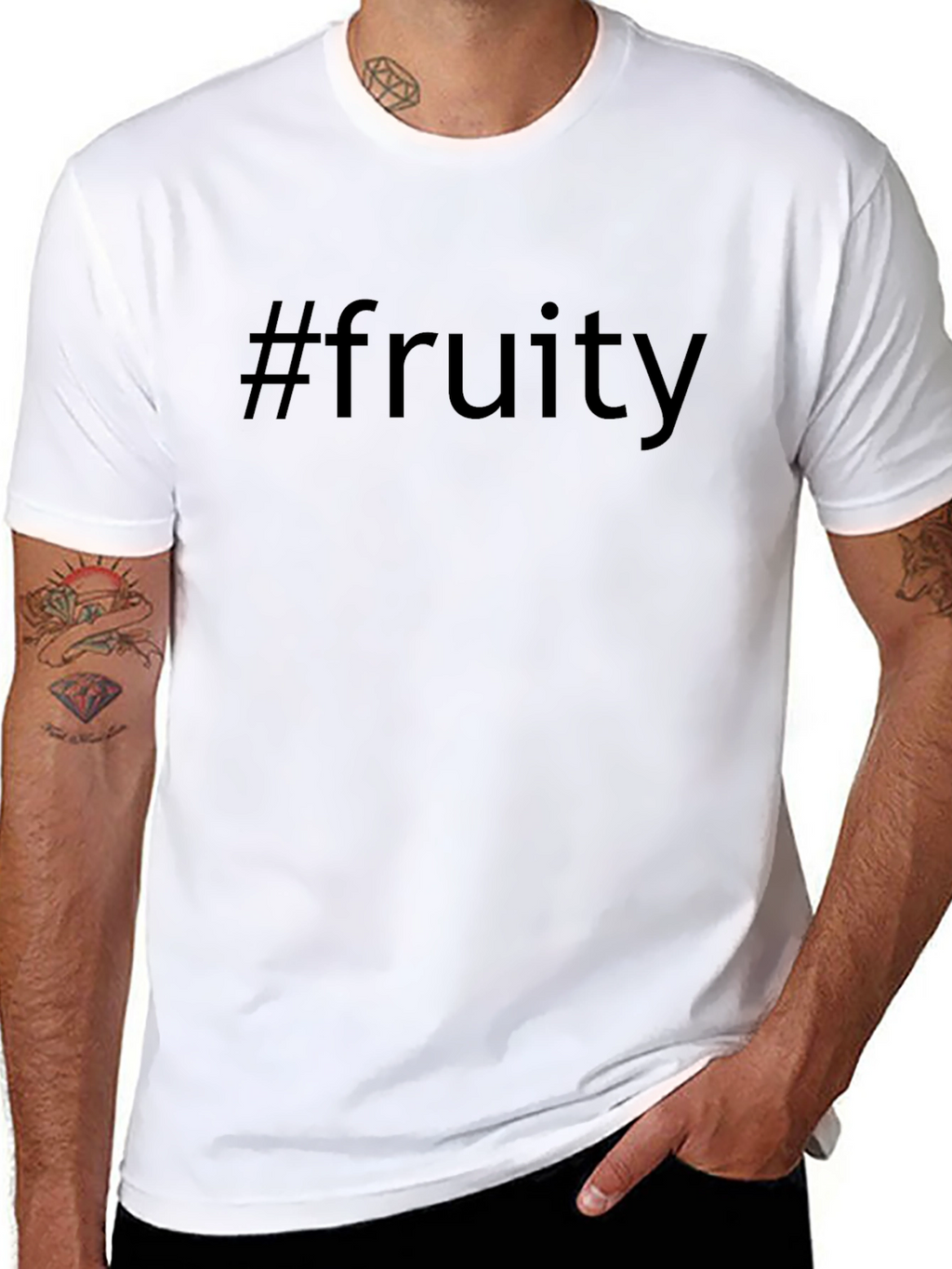 #fruity Black T-Shirt - Casual Style Tee