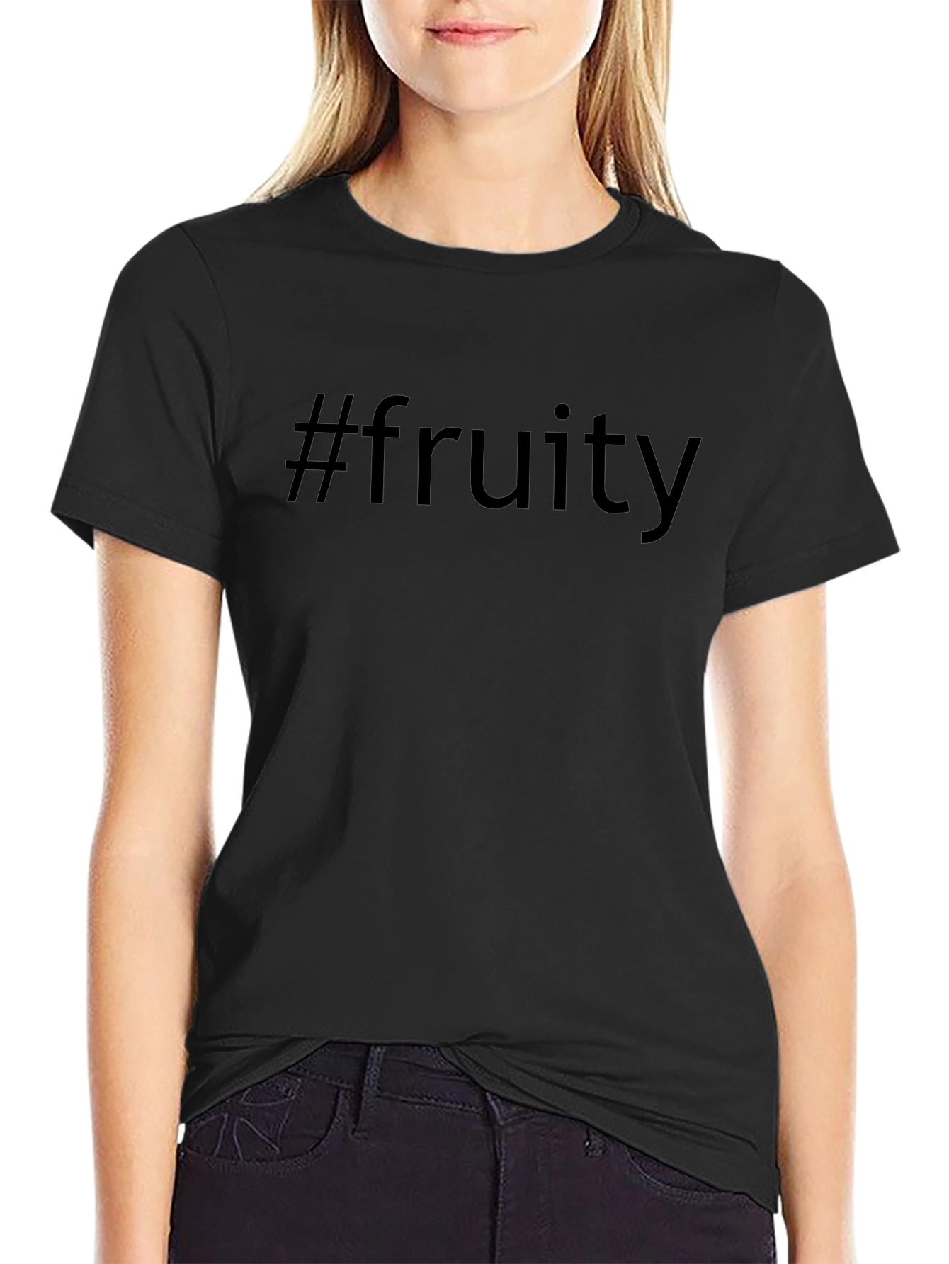 #fruity Black T-Shirt - Casual Style Tee