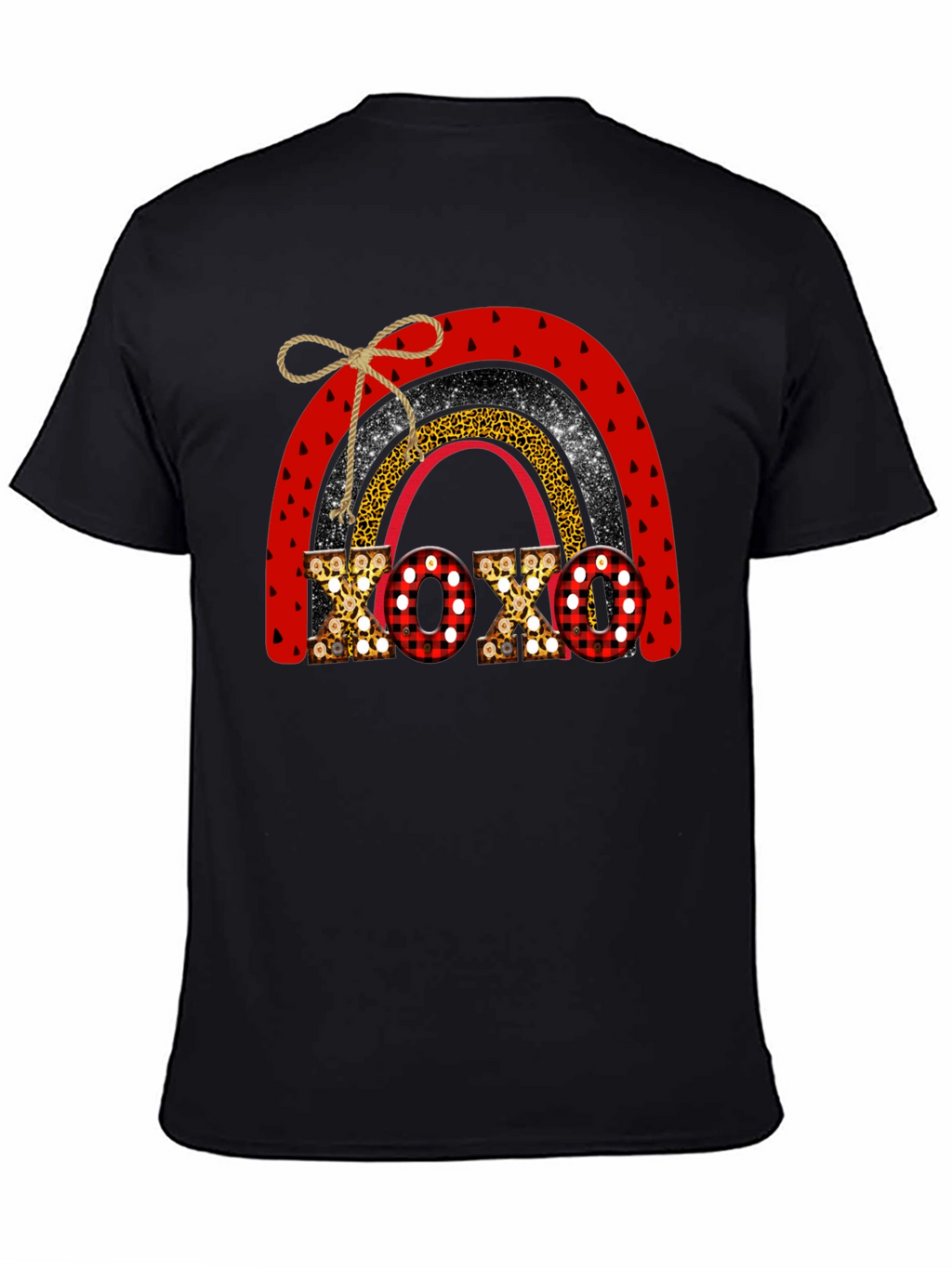 XOXO Valentine Rainbow Graphic Tee