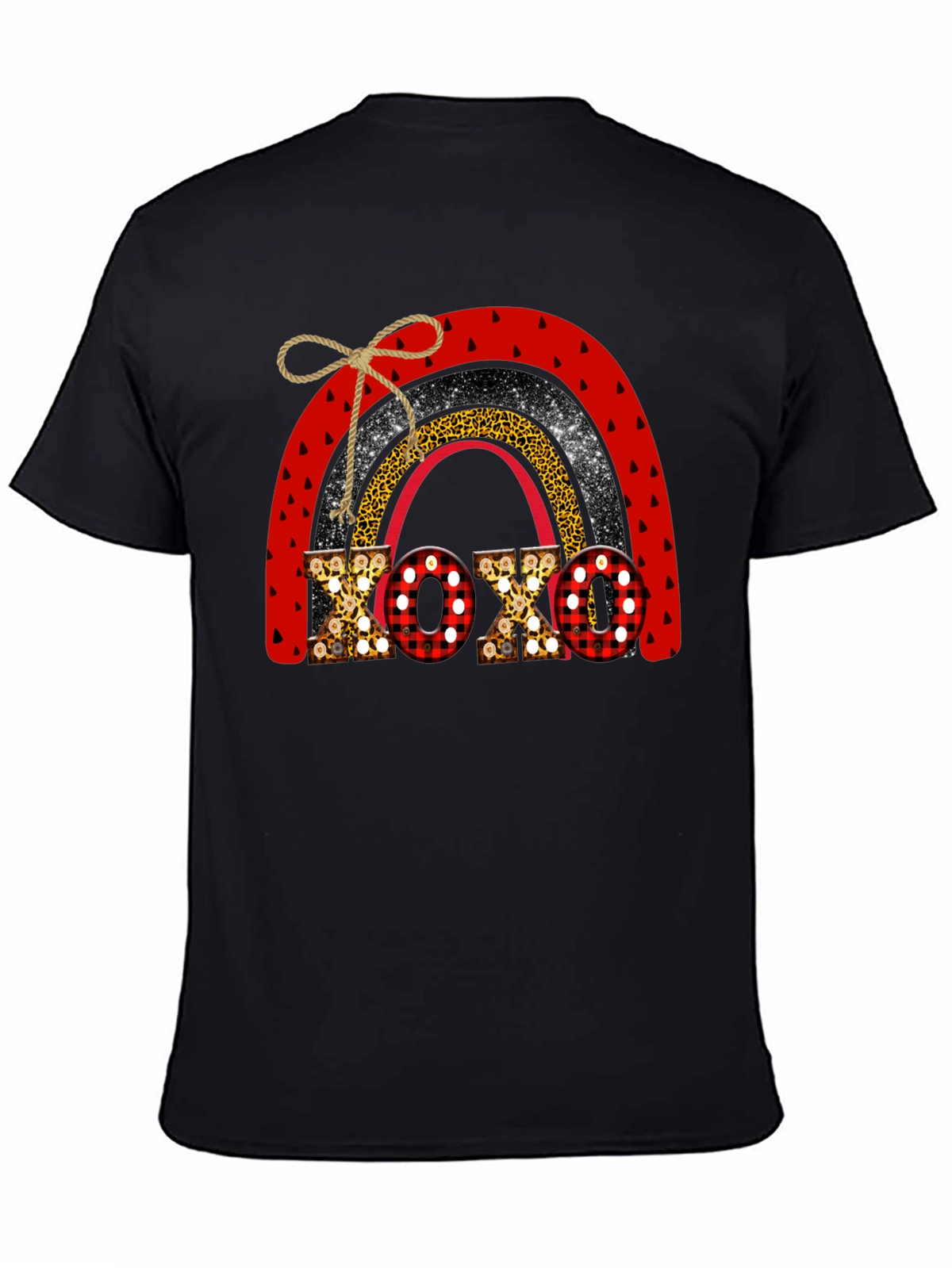 XOXO Valentine Rainbow Graphic Tee
