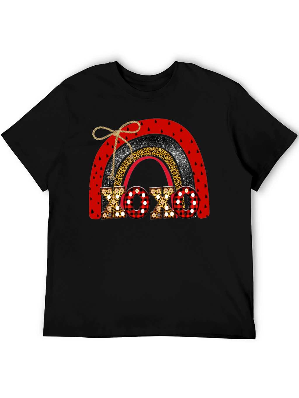 XOXO Valentine Rainbow Graphic Tee