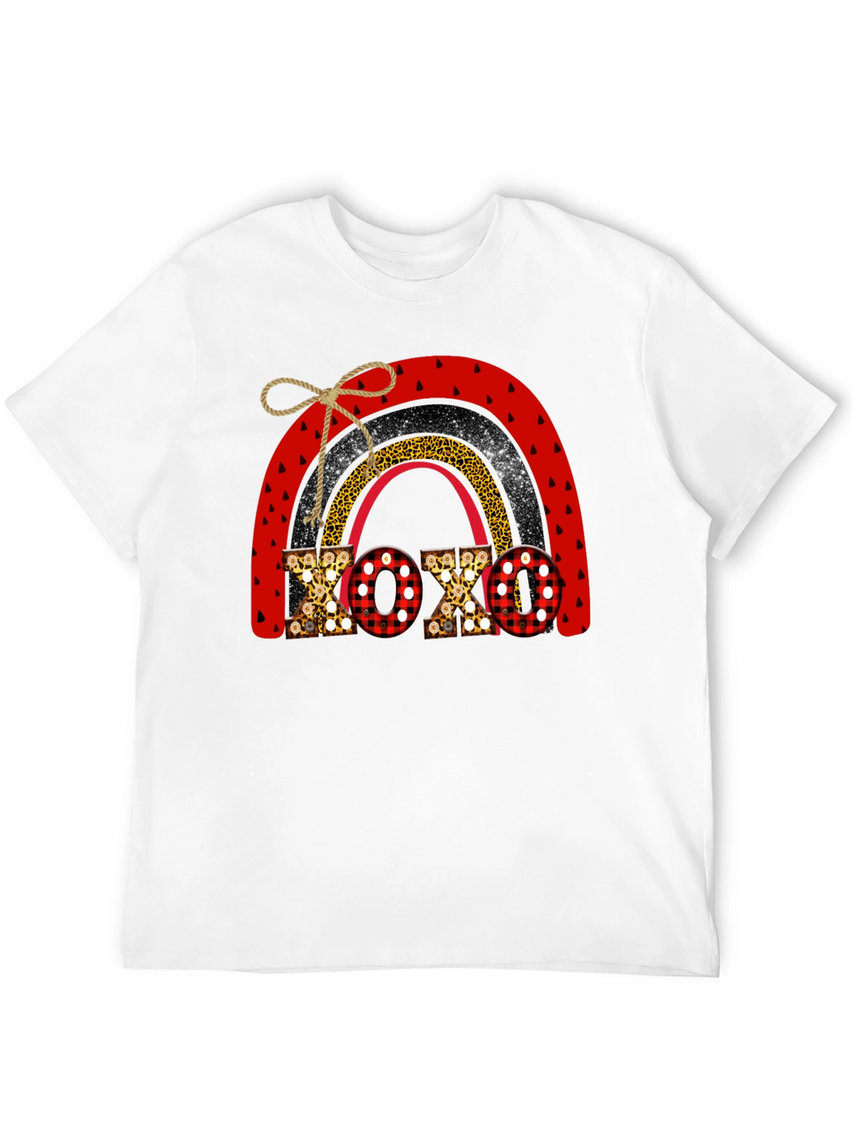 XOXO Valentine Rainbow Graphic Tee